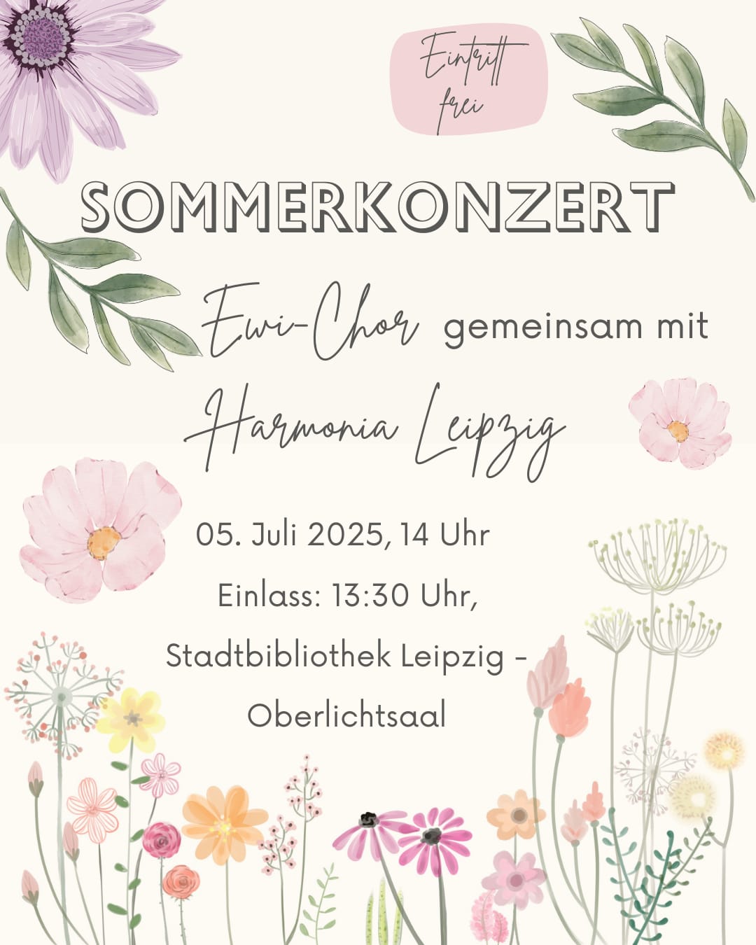 Zu Gast beim Sommerkonzert des Ewi-Chors am 5. Juli 2025